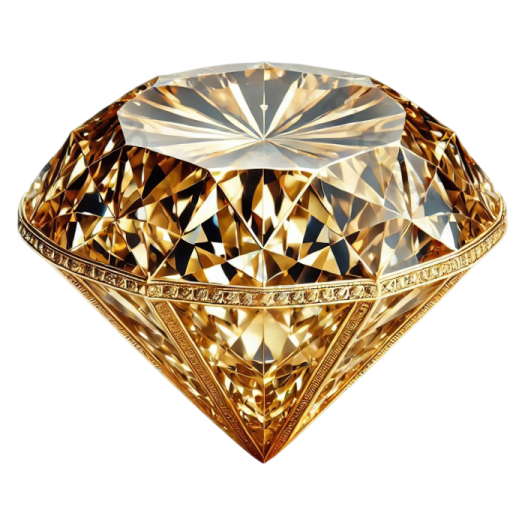 a yellow diamond on white background