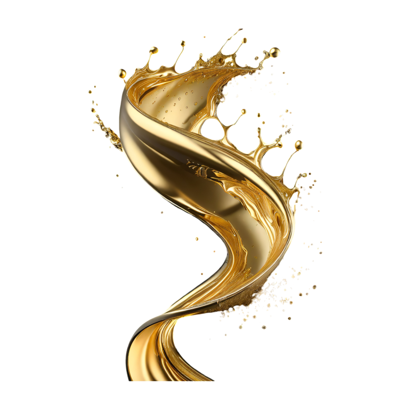 a splash of liquid on a white background
