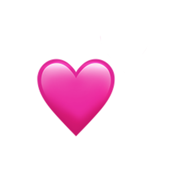 a pink heart on a white background