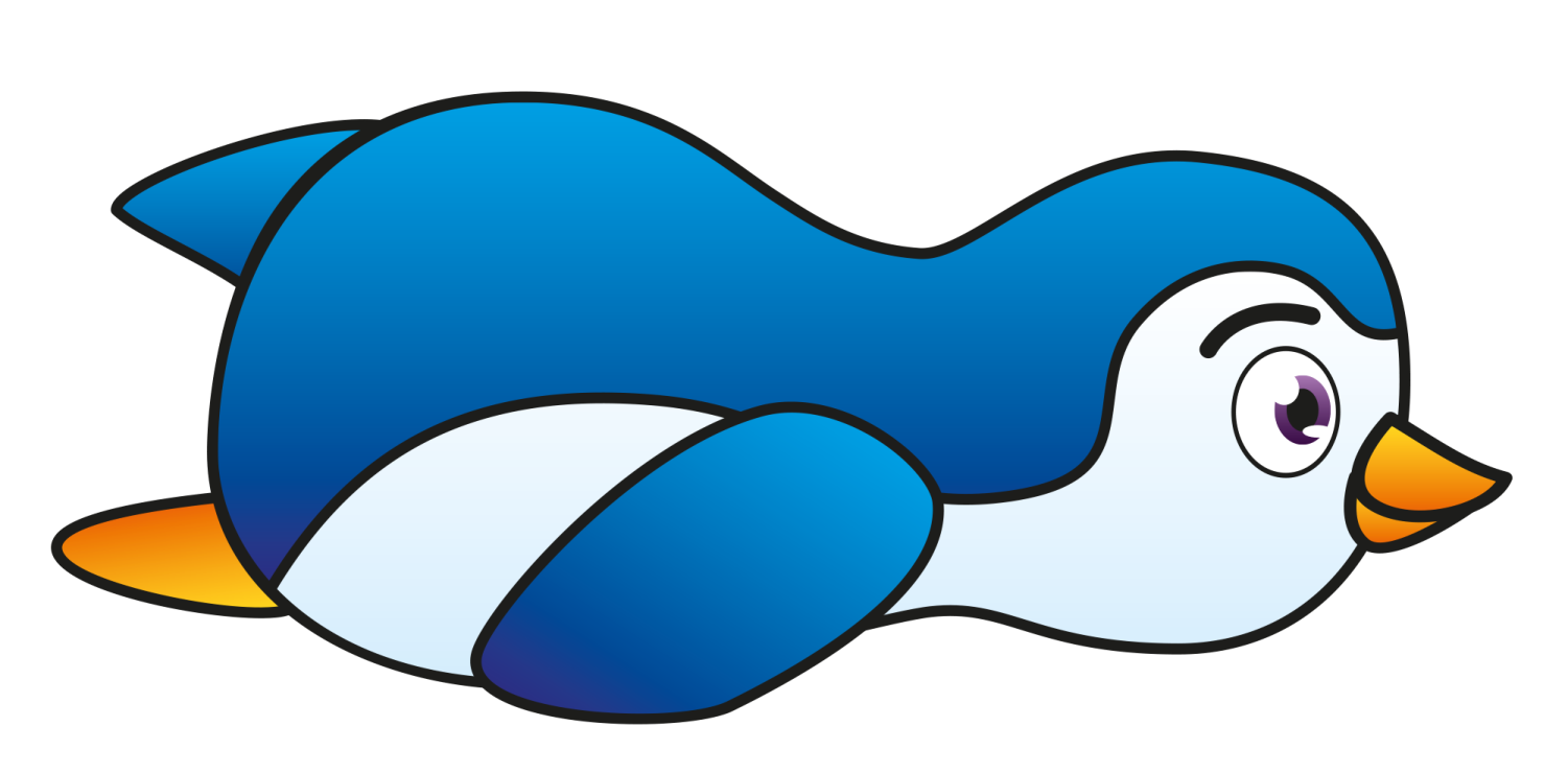 an image of a blue penguin