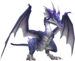 an image of a dragon with purple wings