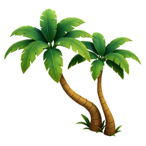 two palm trees clipart