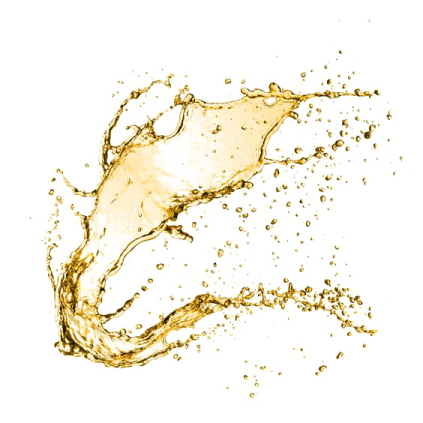 a splash of liquid on a white background