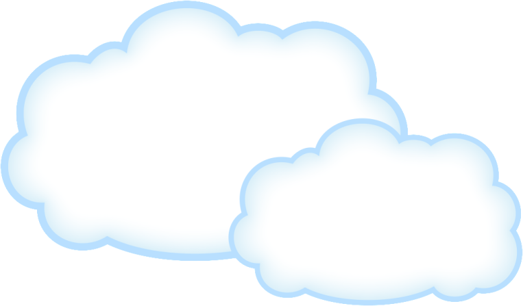 three white clouds on a white background