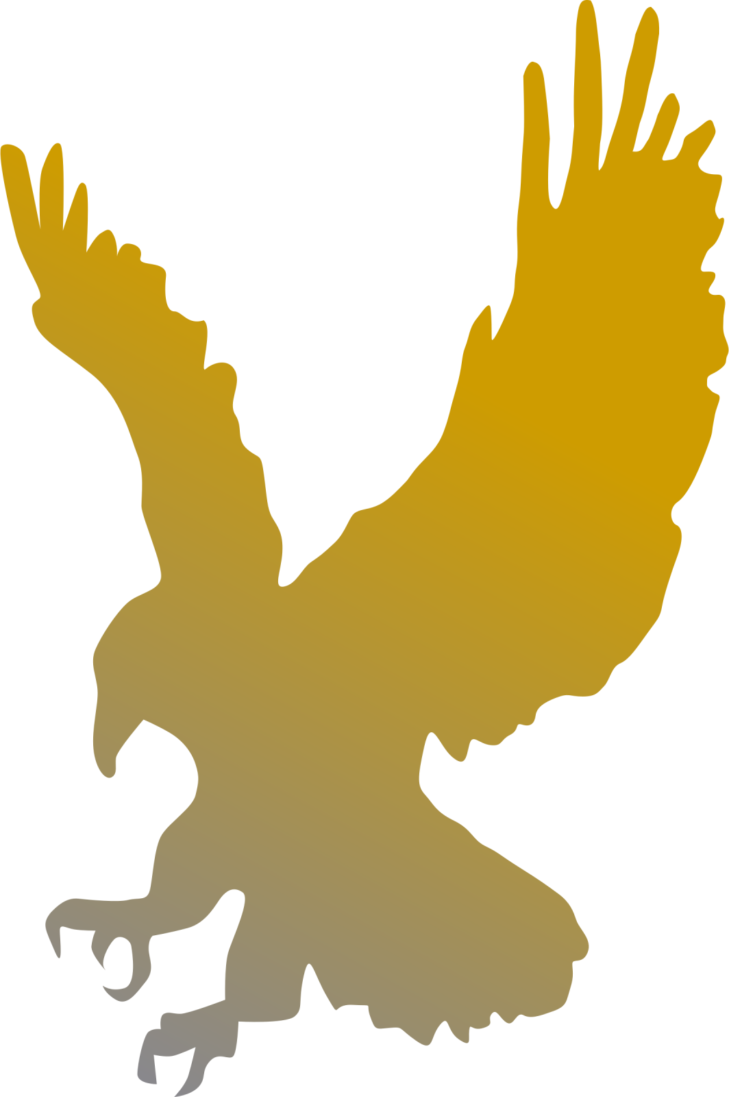 an eagle silhouetted against a white background