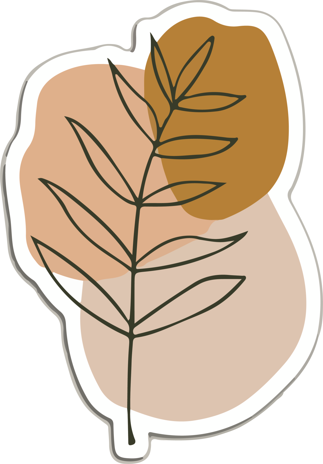 a brown leaf on a white background