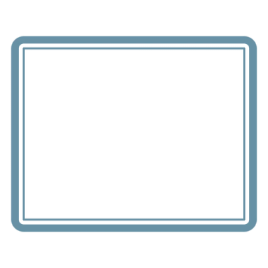 a square frame with a blue border