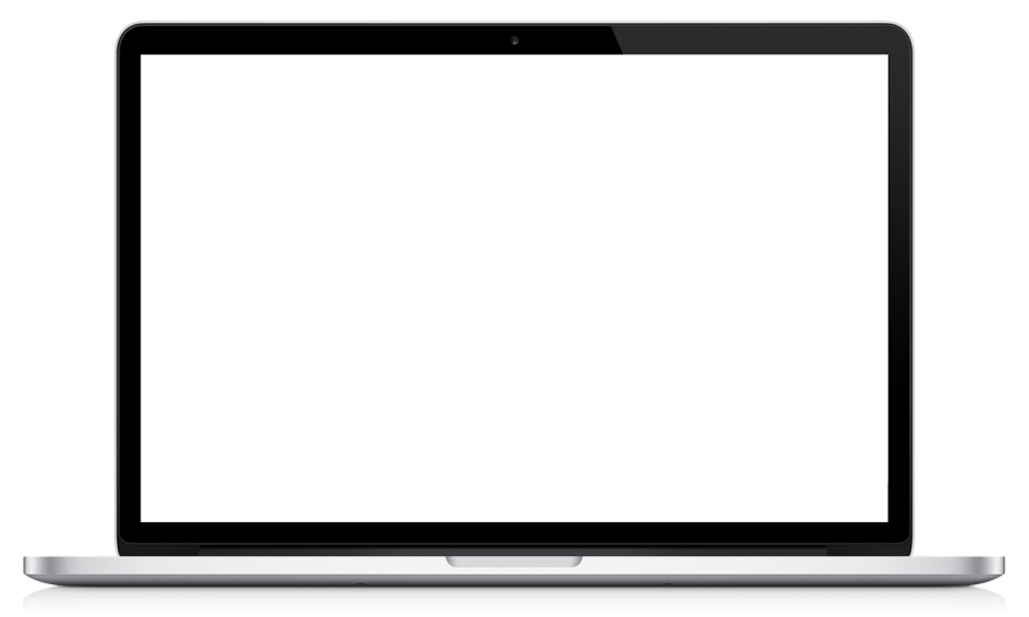 a laptop computer with a blank screen