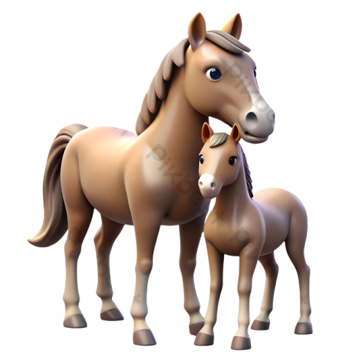 two horses standing next to each other horses