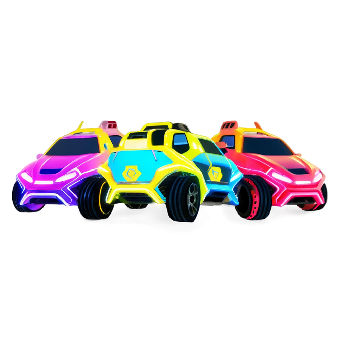 a colorful toy car on a white background