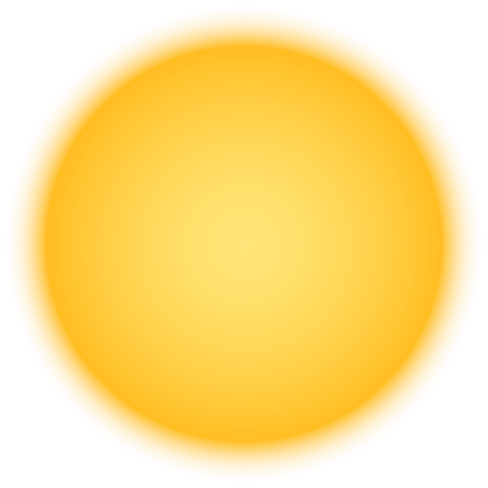a yellow sun on a white background