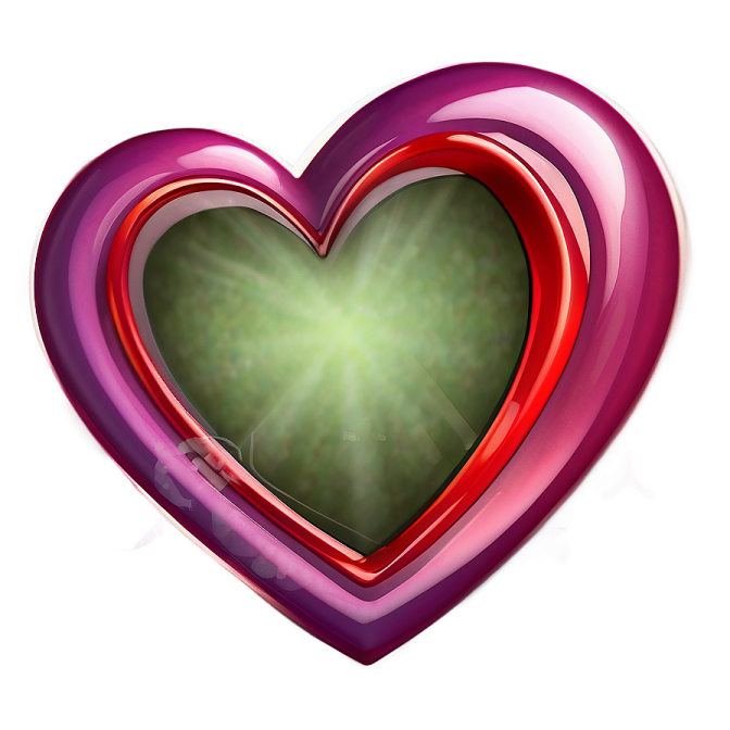 a red heart with a green background