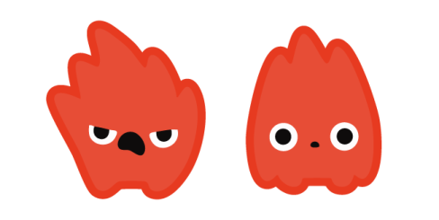 a pair of red chilis with their eyes closed