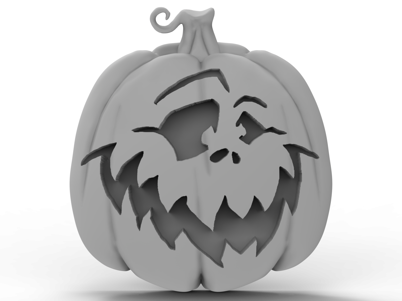 a halloween pumpkin with a face carved into it