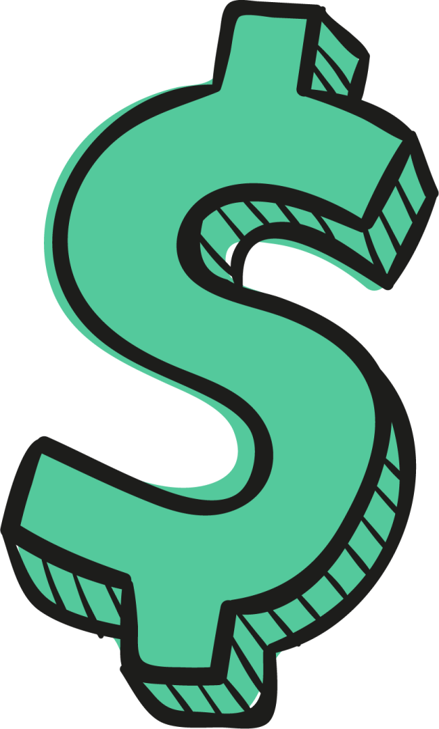 a green dollar sign