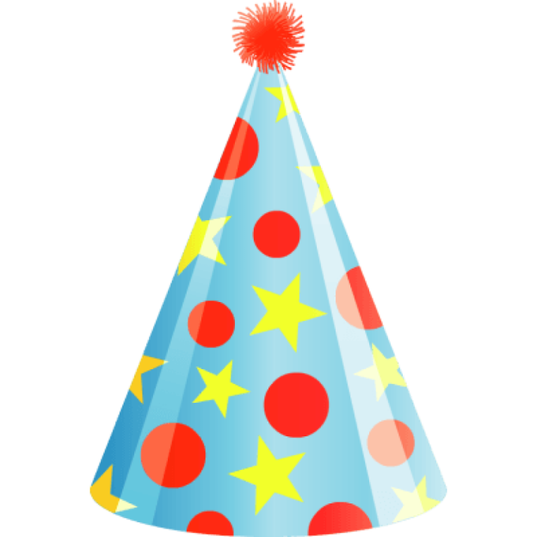 a party hat with stars on it