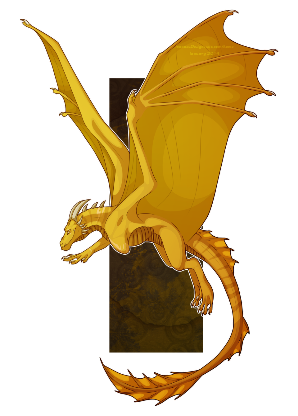 a yellow dragon flying in the air