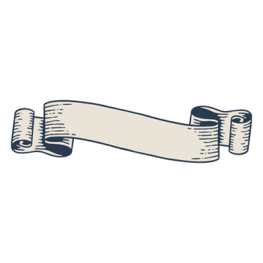 an old scroll with a blank ribbon