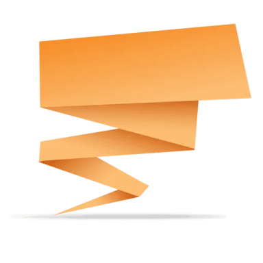 a piece of orange paper with a white background