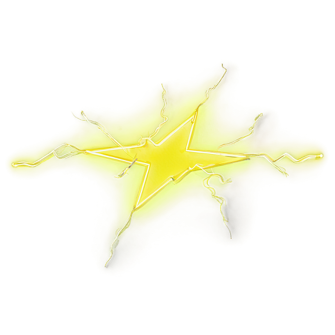 a yellow star on white background