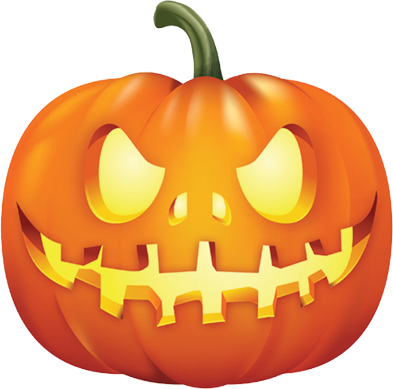 a halloween pumpkin with glowing eyes
