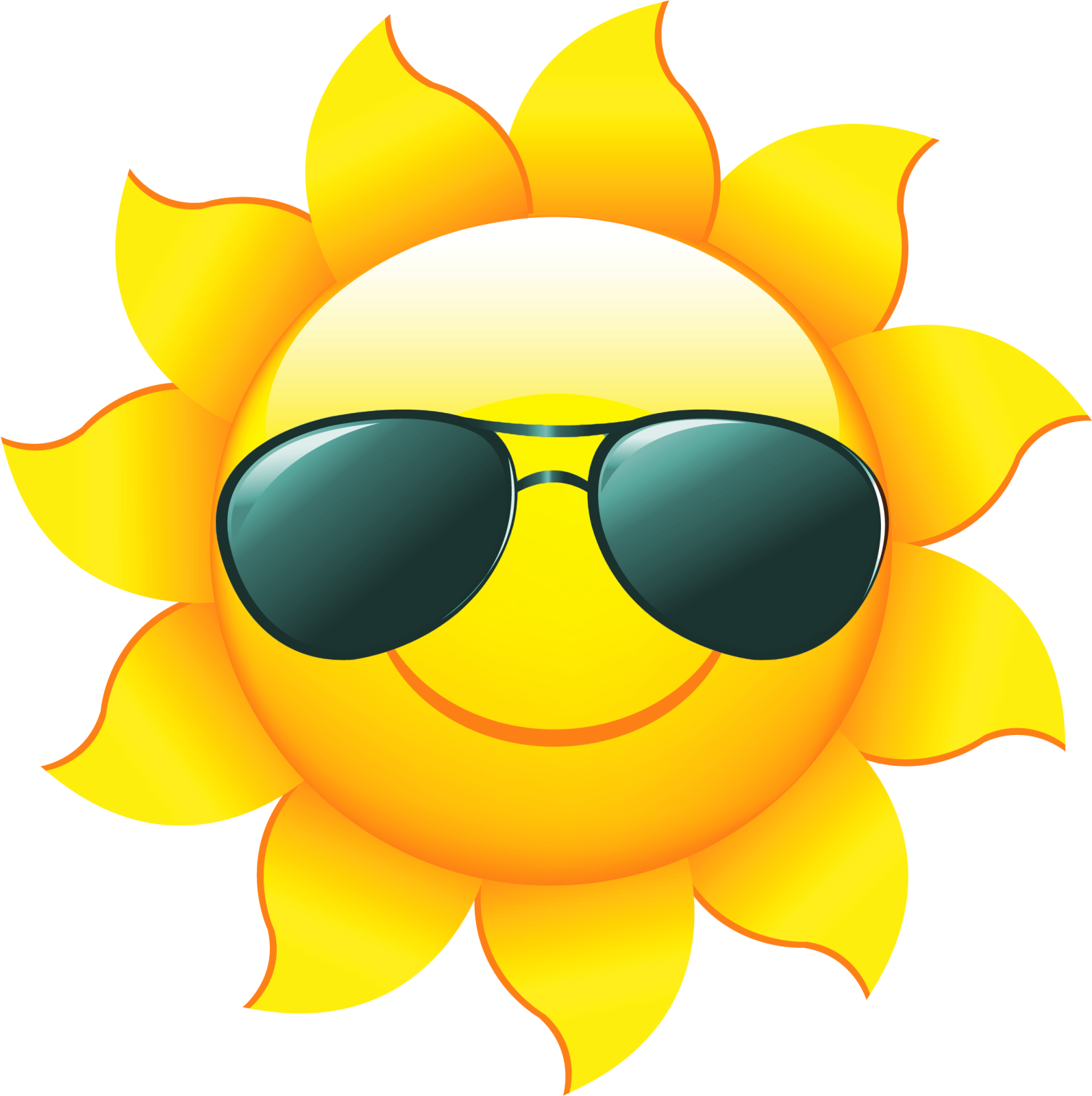 a sun with sunglasses on it