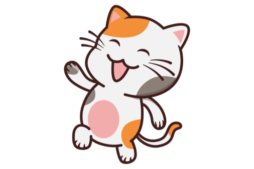 an orange and white cat with its mouth open