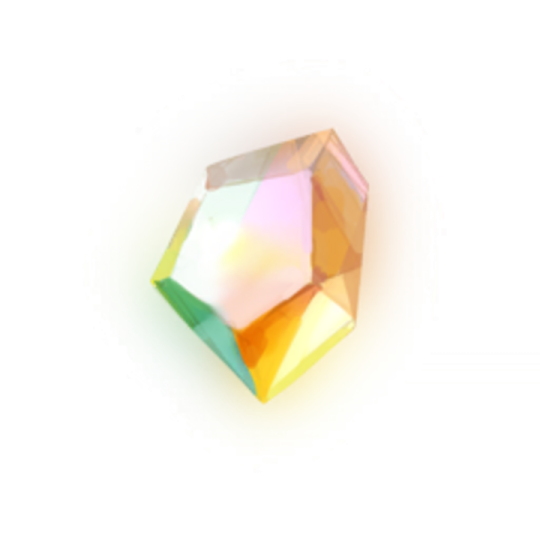 the face of a rainbow colored diamond