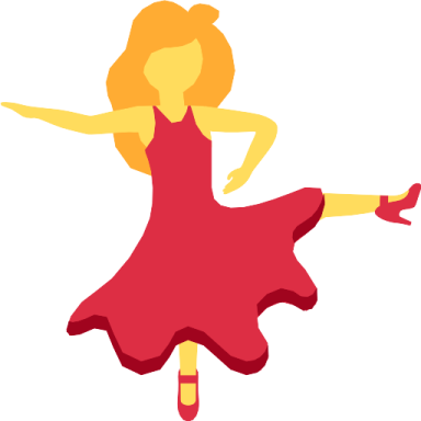 a woman in a red dress is dancing