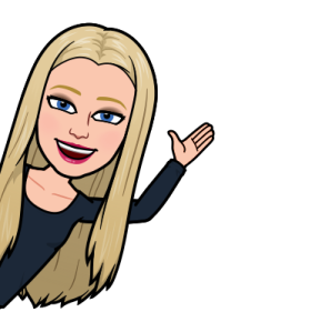 a cartoon of a woman with long blonde hair and blue eyes