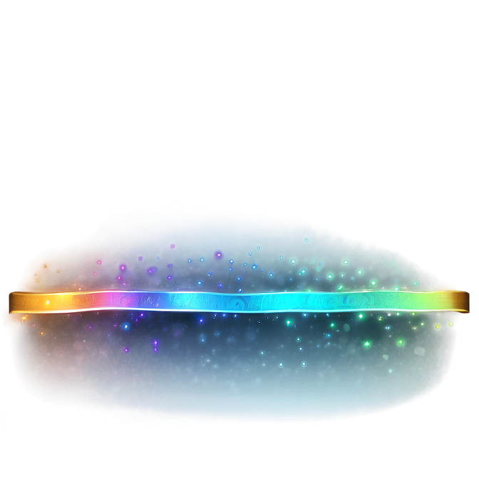 a rainbow colored line with stars in the background