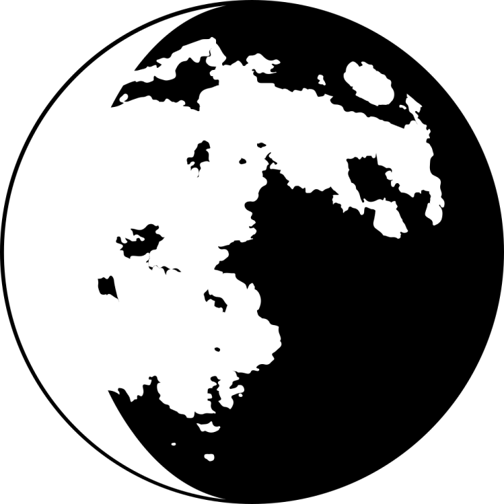 a black and white image of the earth