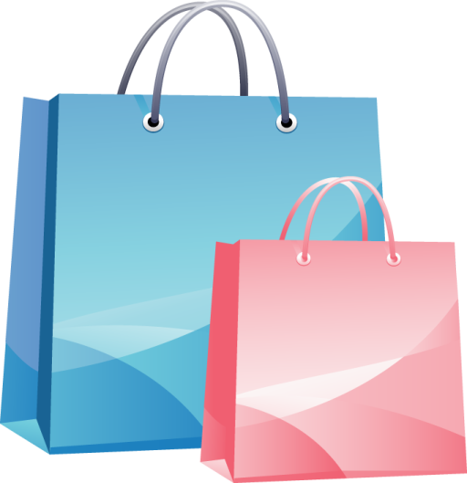 a pair of shopping bags