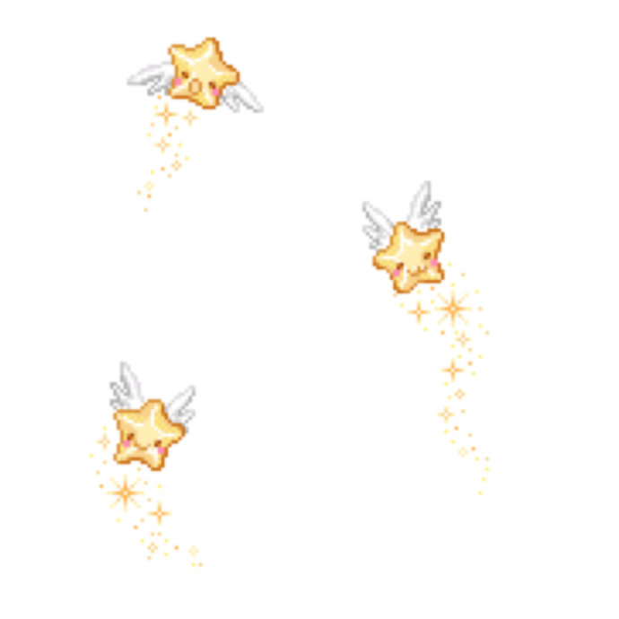 a cross stitch pattern with two small yellow stars