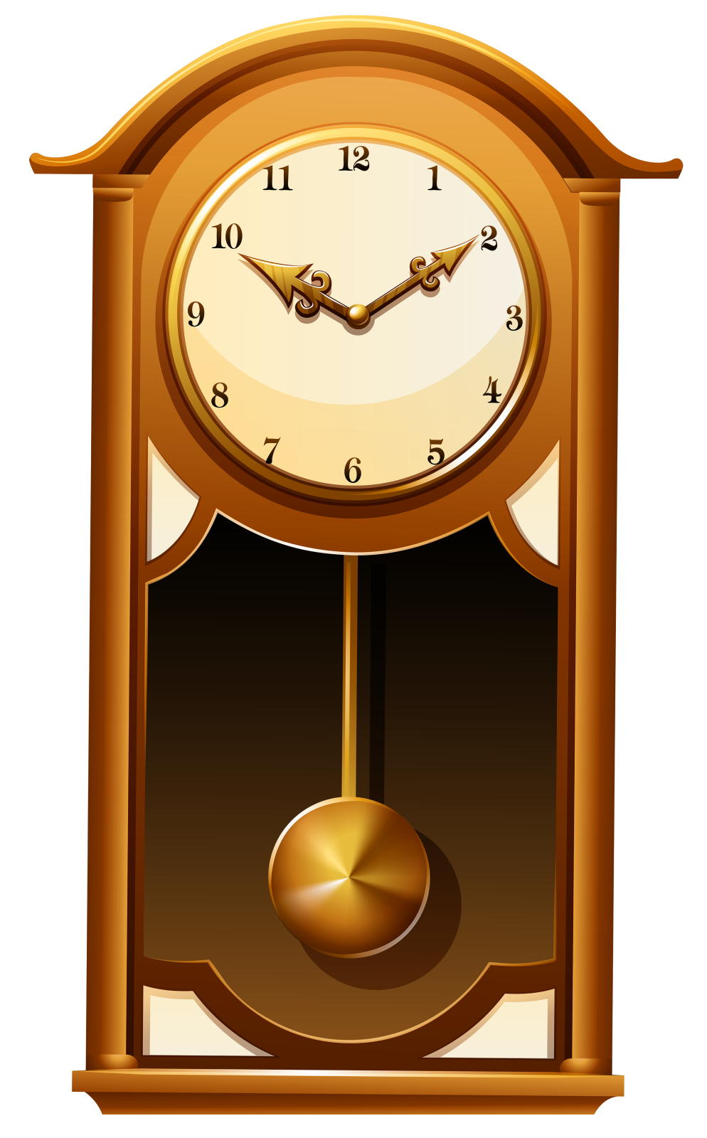an old clock with a pendulum on it