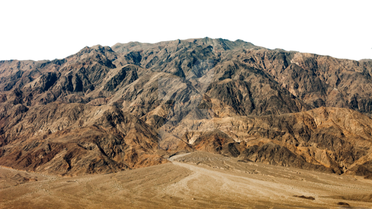 the mountains are brown