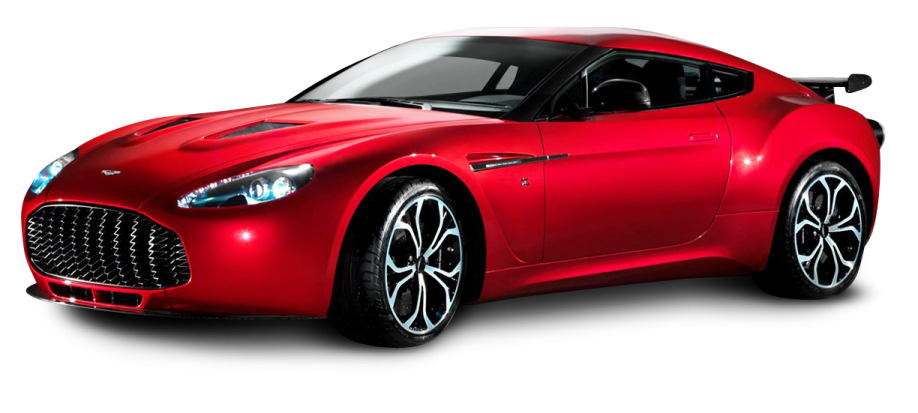 a red sports car on a white background