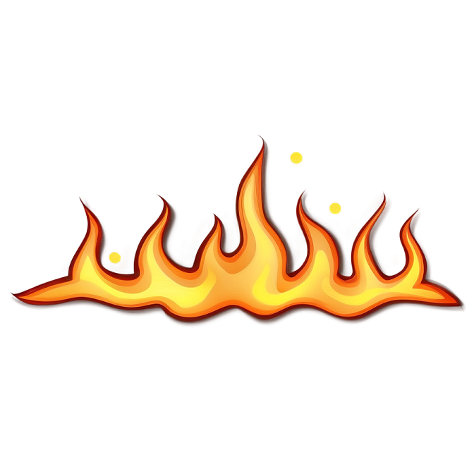a fire flame on a white background