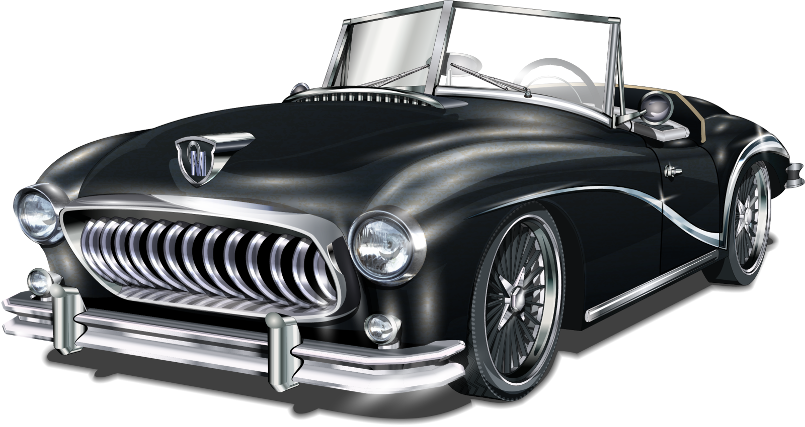the car is black and silver
