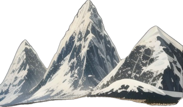 a group of mountains with snow on them