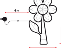 a diagram showing the height of a flower