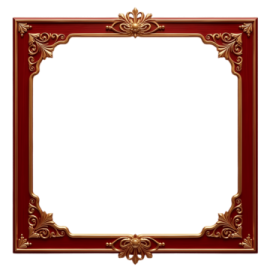 a red and gold frame