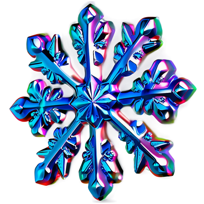 a blue and pink snowflorer