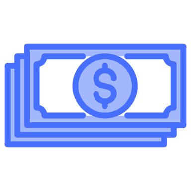 a stack of money on a white background