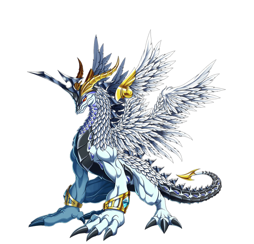 an image of a white dragon with wings