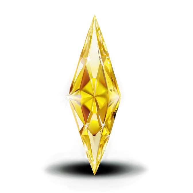 a yellow diamond on a white background