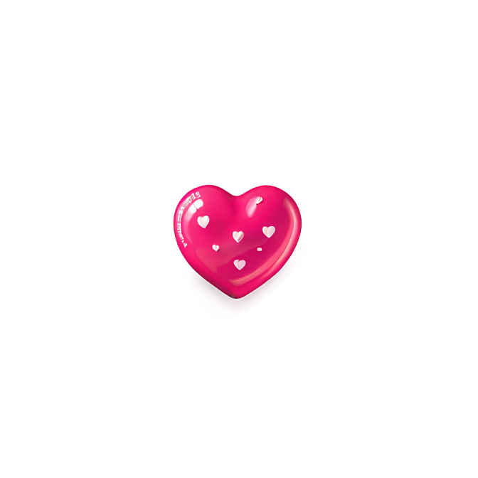 a pink heart on a white background