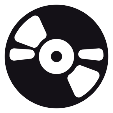 a black and white image of a disc