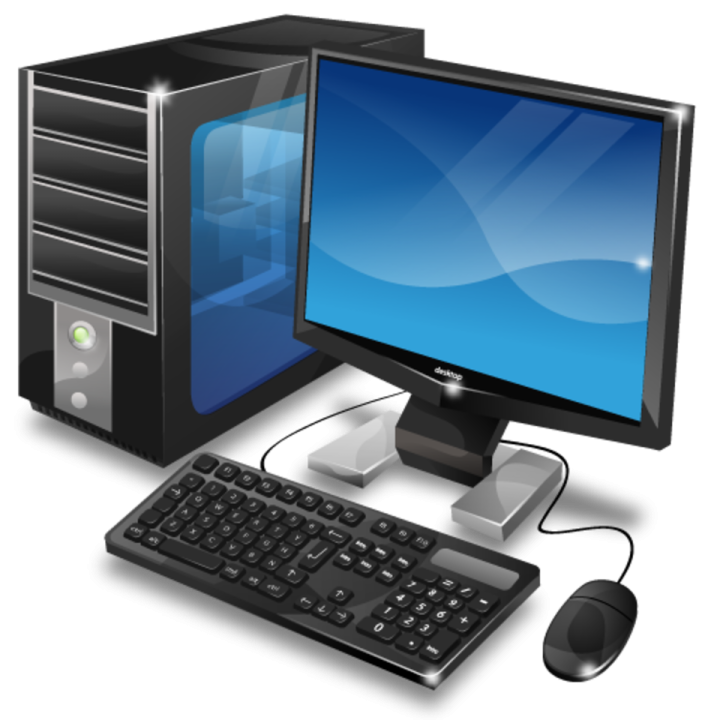 a computer with a keyboard and mouse