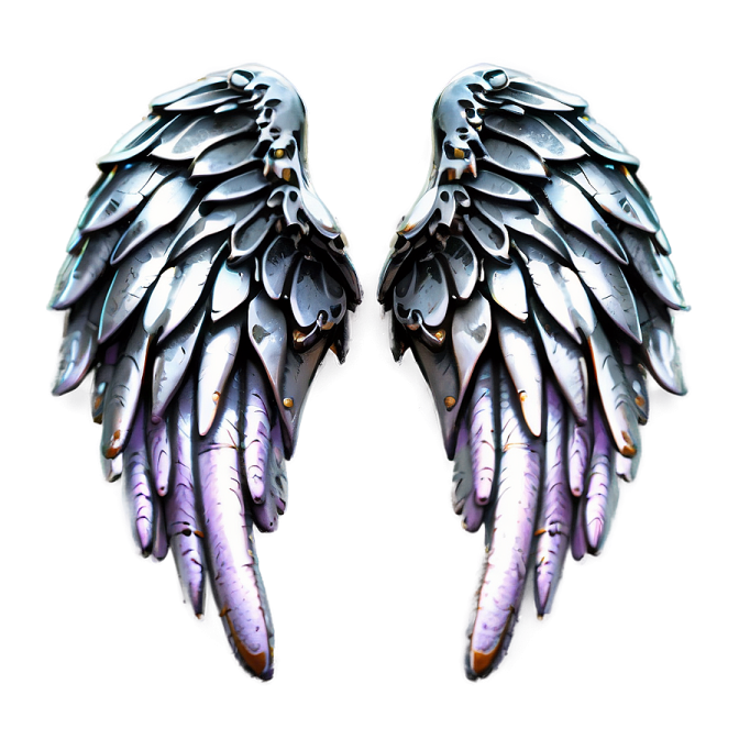 a pair of wings on a white background